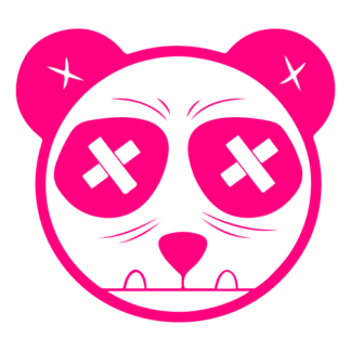 Tough Panda Decal (Hot Pink)